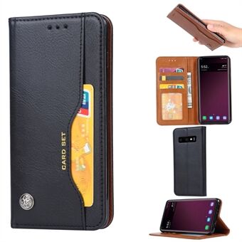 PU Leather Auto-absorbed Stand Wallet Phone Case for Samsung Galaxy S10
