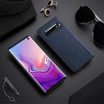 X-LEVEL Vintage Style PU Leather Coated TPU Phone Case for Samsung Galaxy S10