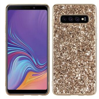 Electroplating Flash Powder PC + TPU Hybrid Cell Phone Case for Samsung Galaxy S10