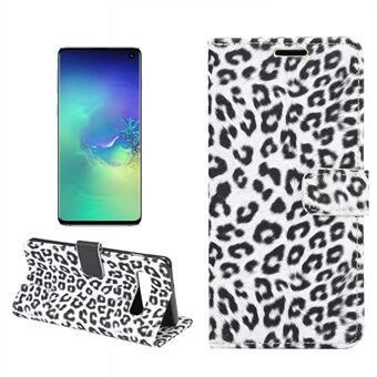 For Samsung Galaxy S10 Leopard Pattern Wallet Stand Leather Mobile Shell