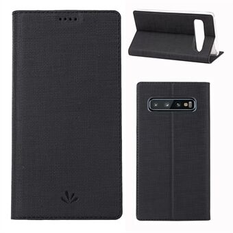 VILI DMX Cross Texture Card Holder Leather Stand Cover for Samsung Galaxy S10