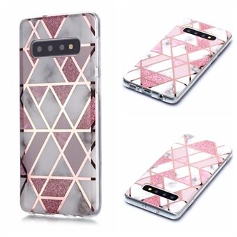 Marble Pattern Rose Gold Electroplating IMD TPU Case Cover for Samsung Galaxy S10