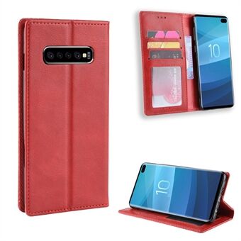 Vintage Style Leather Wallet Case for Samsung Galaxy S10 Plus