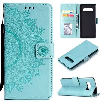 Påtrykt Mandala-mønster [Wallet Stand] Lædertaske til Samsung Galaxy S10 Plus