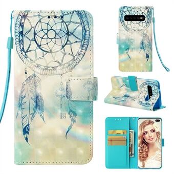 Pattern Print PU Leather Stand Magnetic Case for Samsung Galaxy S10 Plus