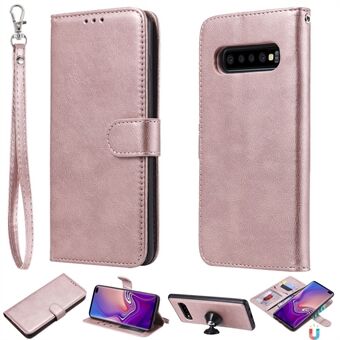 Magnetisk aftageligt 2-i-1 PU-lædertaske til Samsung Galaxy S10 Plus
