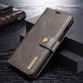 DG.MING For Samsung Galaxy S10 Plus Detachable 2-in-1 Anti-scratch Split Leather Wallet Shell + PC Back Case
