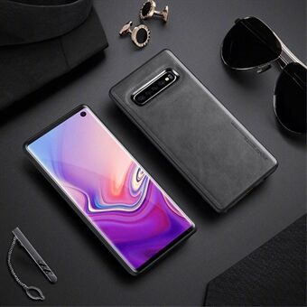 X-LEVEL Vintage Style PU Leather Coated TPU Phone Case for Samsung Galaxy S10 Plus