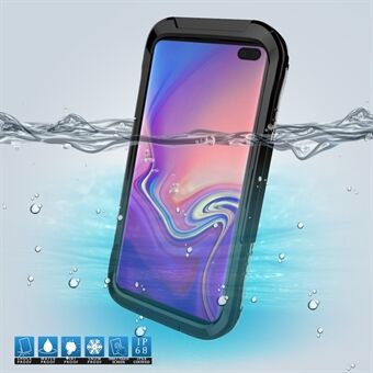 10 m undervands-vandtæt telefoncover til Samsung Galaxy S10 Plus Snavs-/støv-/snebestandigt etui