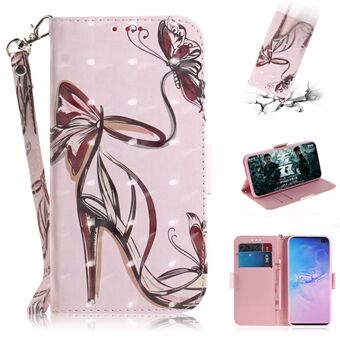 Pattern Printing Light Spot Decor Leather Wallet Stand Case for Samsung Galaxy S10 Plus