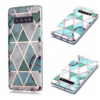 Marble Pattern Rose Gold Electroplating IMD TPU Cover for Samsung Galaxy S10 Plus