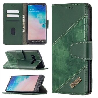 Crocodile Skin Assorted Color Style Leather Wallet Cover til Samsung Galaxy S10 Plus