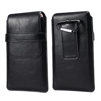 Men\'s Waist Bag Leather Phone Pouch Mobile Phone Case Bag, Fit for 6.4-7.21 Inches Smart Phones