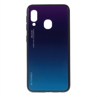 Gradient Color Glass + TPU Cover til Samsung Galaxy A40