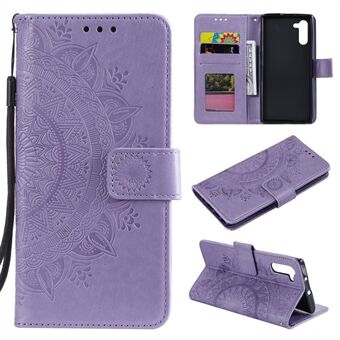 Imprint Flower Læder Wallet Case til Samsung Galaxy Note 10 / Note 10 5G