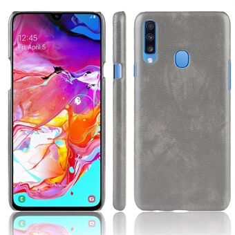 Litchi Surface Leather Coated Hard PC-etui til Samsung Galaxy A20s