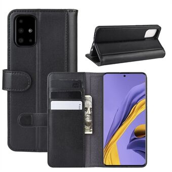 Split læder Stand telefontaske til Samsung Galaxy A51 Mobiltelefon taske tilbehør