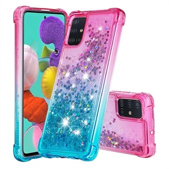 Gradient Glitter Powder Quicksand TPU etui Telefon Shell til Samsung Galaxy A51