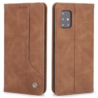 POLA 008 Series Retro Style PU læder pung etui Folio Flip Stand Beskyttende telefoncover til Samsung Galaxy A51 4G SM-A515