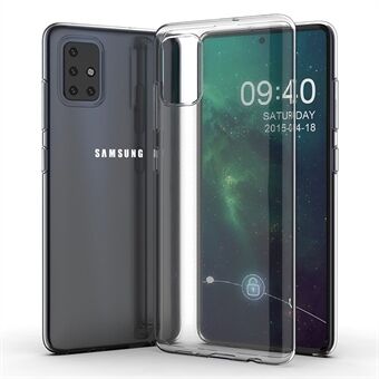 Til Samsung Galaxy A51 4G SM-A515 Anti-gulning Gennemsigtigt beskyttende telefoncover Anti-drop Ultra tyndt blødt TPU Mobiltelefon Bagcover