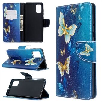 Mønsterudskrivning Wallet Stand Flip Læder Taske til Samsung Galaxy A71 A715