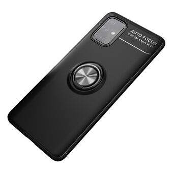 Ring Kickstand TPU Taske til Samsung Galaxy A71 Indbygget magnetisk ark