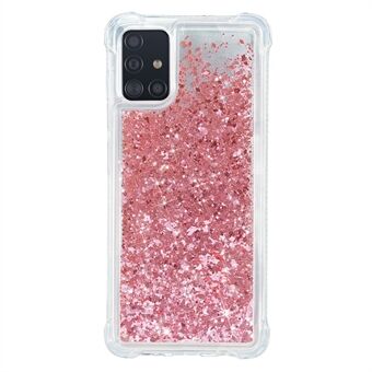 Pure Color Glitter Powder Quicksand TPU Cover til Samsung Galaxy A71 SM-A715