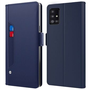 Til Samsung Galaxy A71 5G SM-A716 Spejlfunktion Stand etui Folio Flip-kortholder Magnetisk lås Telefoncover