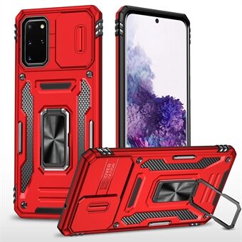 Armor Series til Samsung Galaxy S20 Plus 4G / 5G PC + TPU Anti-drop Telefon Case Kickstand Bagcover med Slide Camera Protector