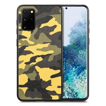 Til Samsung Galaxy S20 Plus 5G / 4G Camouflagemønster Lædercoated PC+TPU-etui Beskyttende telefoncover