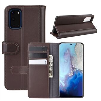 Split Leather Wallet Stand Phone Case for Samsung Galaxy S20 4G/S20 5G Cell Phone Accessory