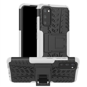Cool Tire Texture PC + TPU Hybrid Phone Cover med Kickstand til Samsung Galaxy S20