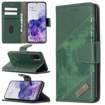Crocodile Skin Assorted Color Style Leather Wallet Cover til Samsung Galaxy S20