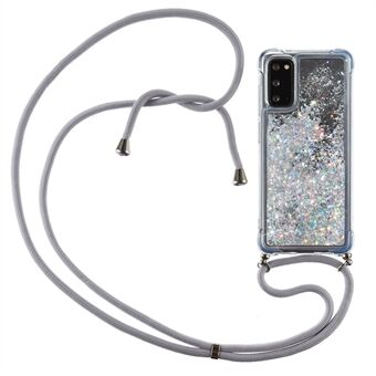Glitter Powder Quicksand TPU Bag Cover til Samsung Galaxy S20