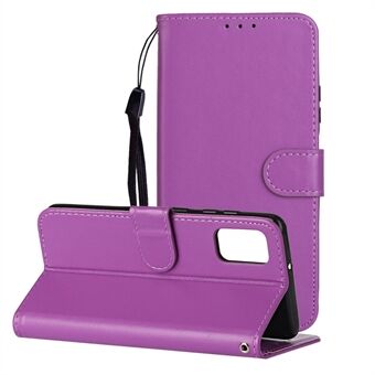 Pung Læder Stand Telefon Beskyttende Taske til Samsung Galaxy A41 (global version)