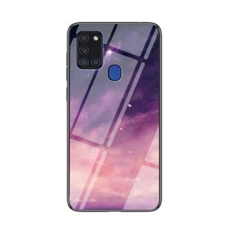 Starry Sky Tempered Glass + PC + TPU Combo Cover til Samsung Galaxy A21s