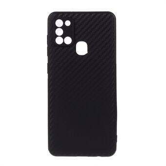 Carbon Fiber Skin TPU mobiltelefon cover til Samsung Galaxy A21s
