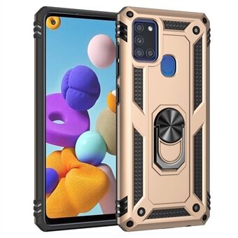 With Ring Kickstand Armor Case PC TPU Stylish Cover for Samsung Galaxy A21s
