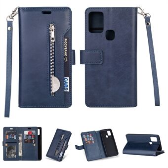 Multifunktions Læder Wallet Stand Cover Case til Samsung Galaxy A21s