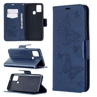 Imprint Butterfly Læder Wallet Case til Samsung Galaxy A21s