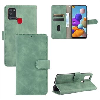 Skin-touch Wallet Stand Læder Flip Cover Cover til Samsung Galaxy A21s
