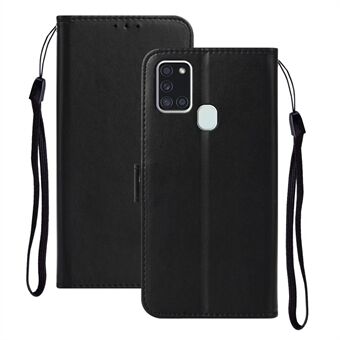 Solid Color Leather with Wallet Cover for Samsung Galaxy A21s
