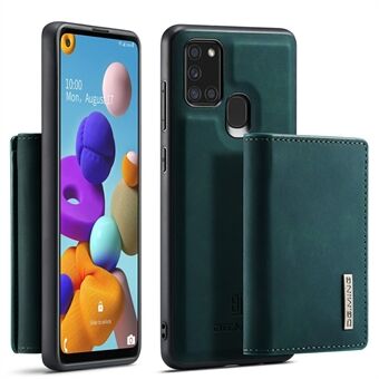 DG.MING M1-serien aftagelig 2-i-1 pung læderbelagt pc + TPU Hybrid Case Telefoncover med Kickstand til Samsung Galaxy A21s
