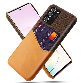 KSQ Cloth + PU Leather + PC Hybrid Back Case with Card Slot Shell for Samsung Galaxy Note 20/Note20 5G