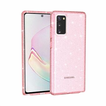 Glittery Powder PC TPU Hybrid Phone Case Covering til Samsung Galaxy Note 20