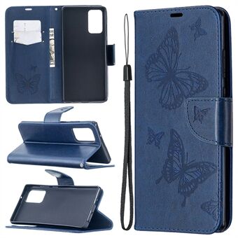 Imprint Butterfly Texture Leather Shell til Samsung Galaxy Note 20 / Note 20 5G