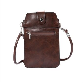 Touch Screen Crazy Horse Texture Leather Crossbody Phone Bag Wallet for /6.7/6.9inch Smart Phone