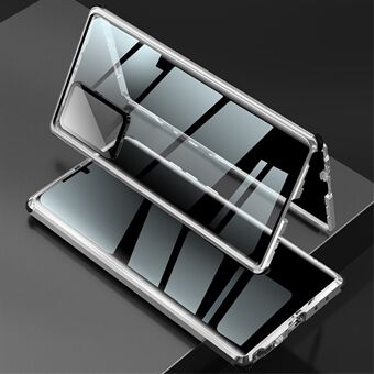 Fire hjørnepude + låseinstallation + dobbeltsidet anti-kig hærdet glas + linsecover til Samsung Galaxy Note20 Ultra/Note20 Ultra 5G