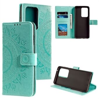 Imprint Flower Læder Wallet Case til Samsung Galaxy Note20 Ultra/Note20 Ultra 5G