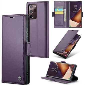 CASEME 023-serien til Samsung Galaxy Note20 Ultra / Ultra 5G RFID-blokerende læderpungcover Flip Stand Litchi Texture Telefonetui